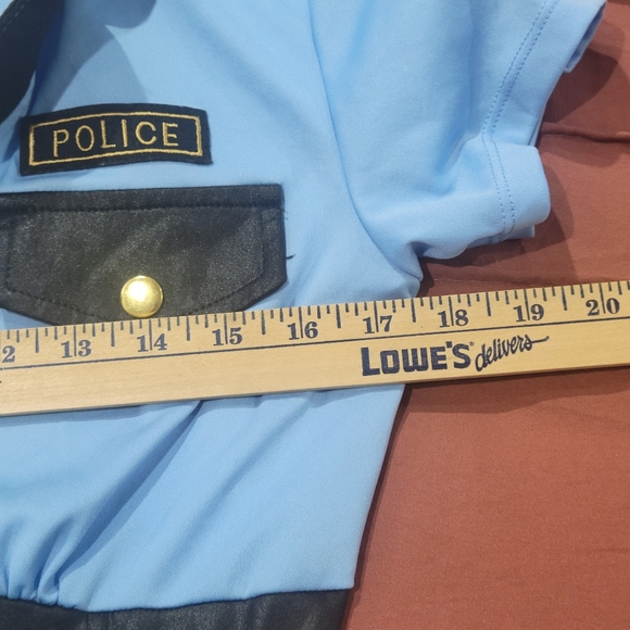 Halloween Police Uniform Cosplay Costume Adult Womens Small Blue Skirt Hat Cuffs - Picture 4 of 11